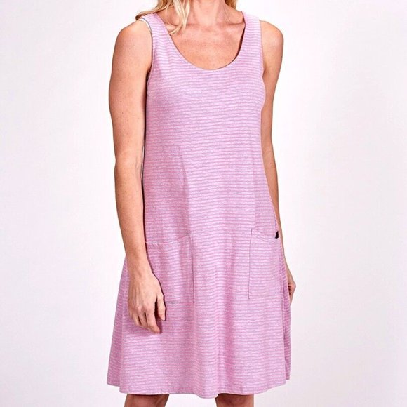 FRESH PRODUCE XS Flamingo Pink LUMINOUS DRAPE Beach Tank Dress $65 NWT New TPP - Picture 1 of 4